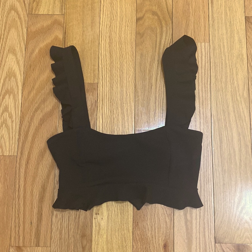 Zara Black Crop Top